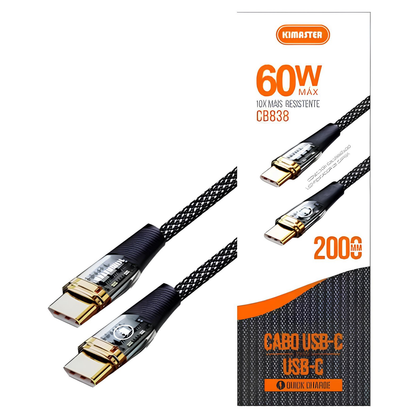 Cabo Tipo C 2m Turbo 60w Kimaster