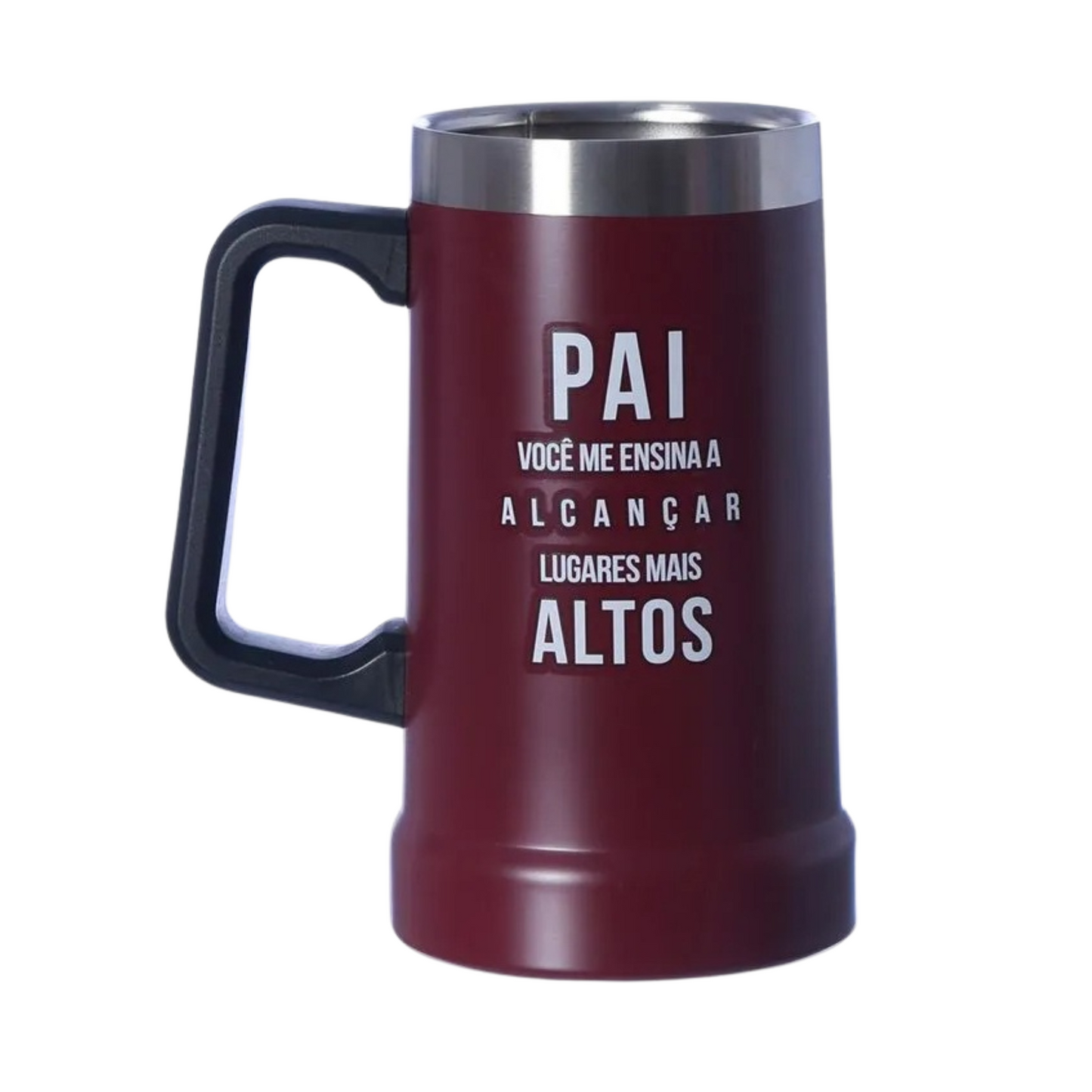 Caneca Térmica Pai Você Me Ensina Aço Inoxidável 730ml Cor Vermelho