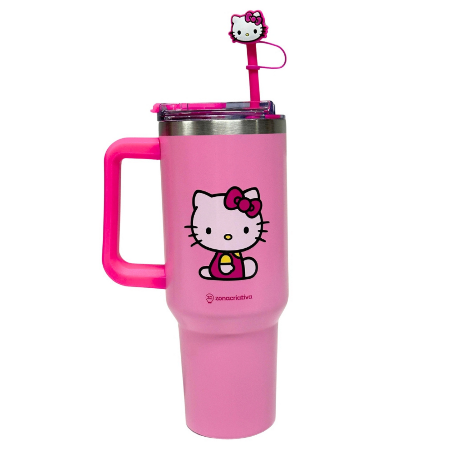 Canecão Tumbler Térmico Em Inox 1,15l Com Canudo Hello Kitty