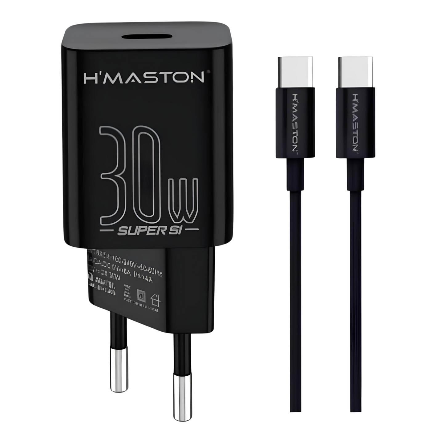 Carregador Hmaston Y08-3 Super Turbo Usb-c + Cabo Usb-c 30w
