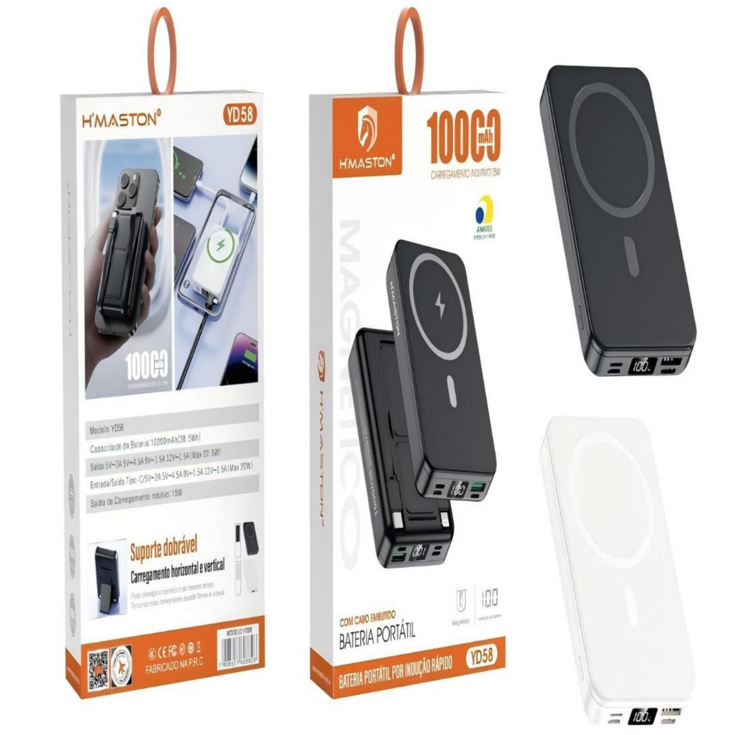 Carregador Portátil Power Bank Magsafe Sem Fio 10000mah 20w
