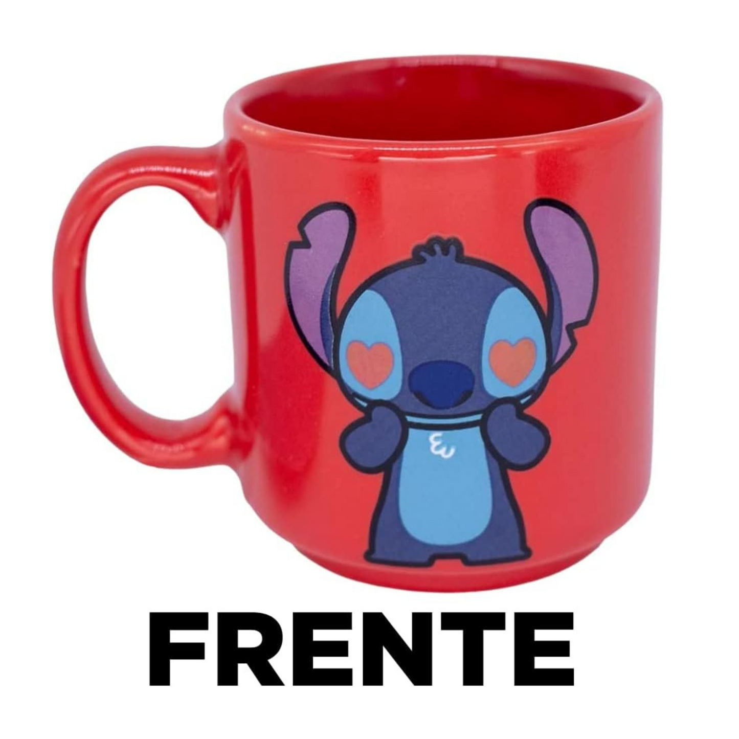 Mini Caneca Xícara Stitch True Love Empilhável Cerâmica 100ML Oficial Disney