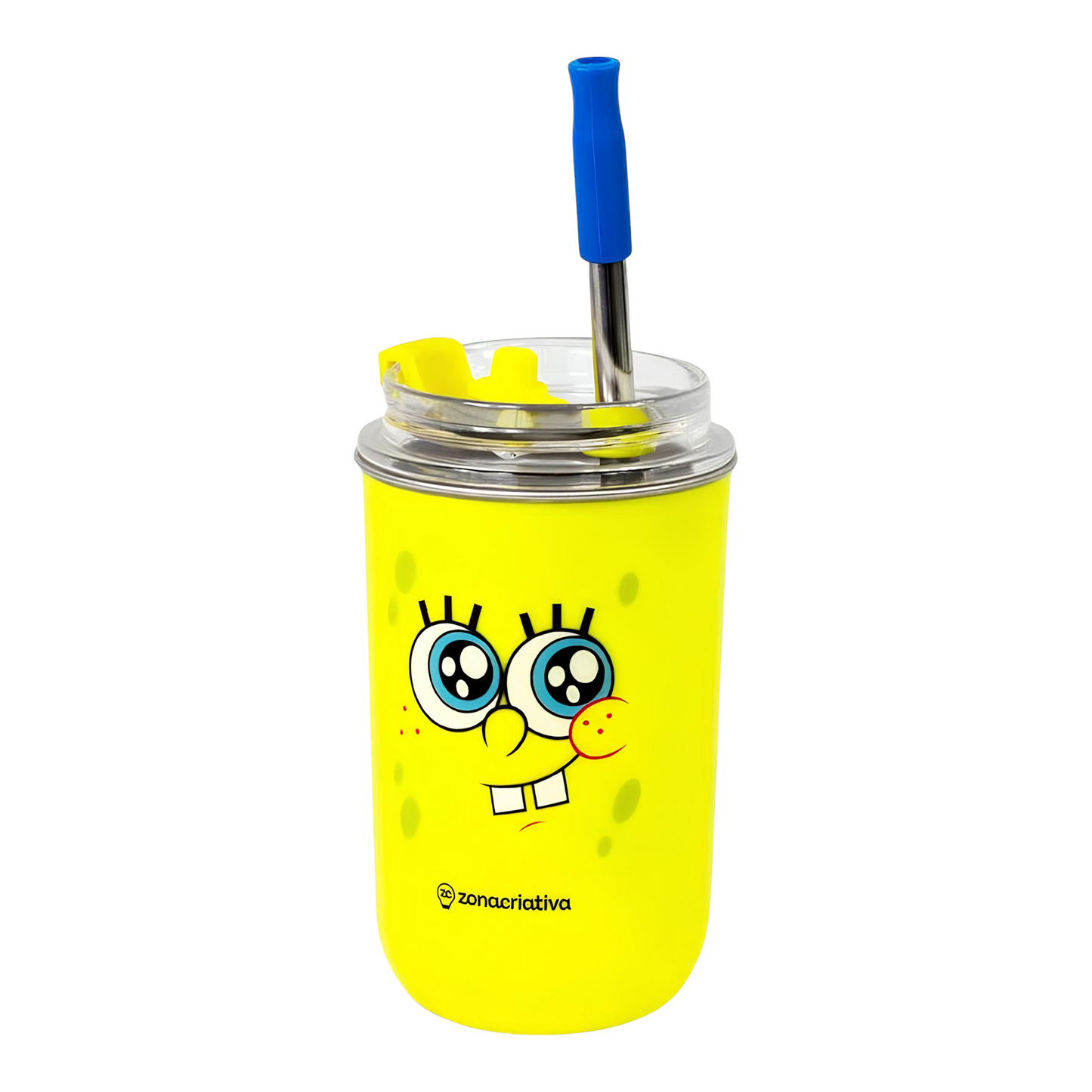 Copo Neo Com Canudo Bob Esponja