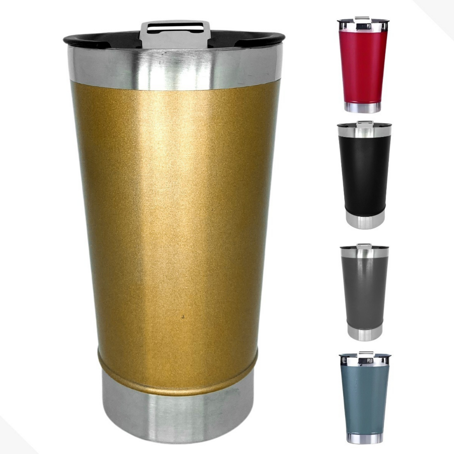 Copo Termico Inox Colorido Cerveja Bebida Tampa E Abridor