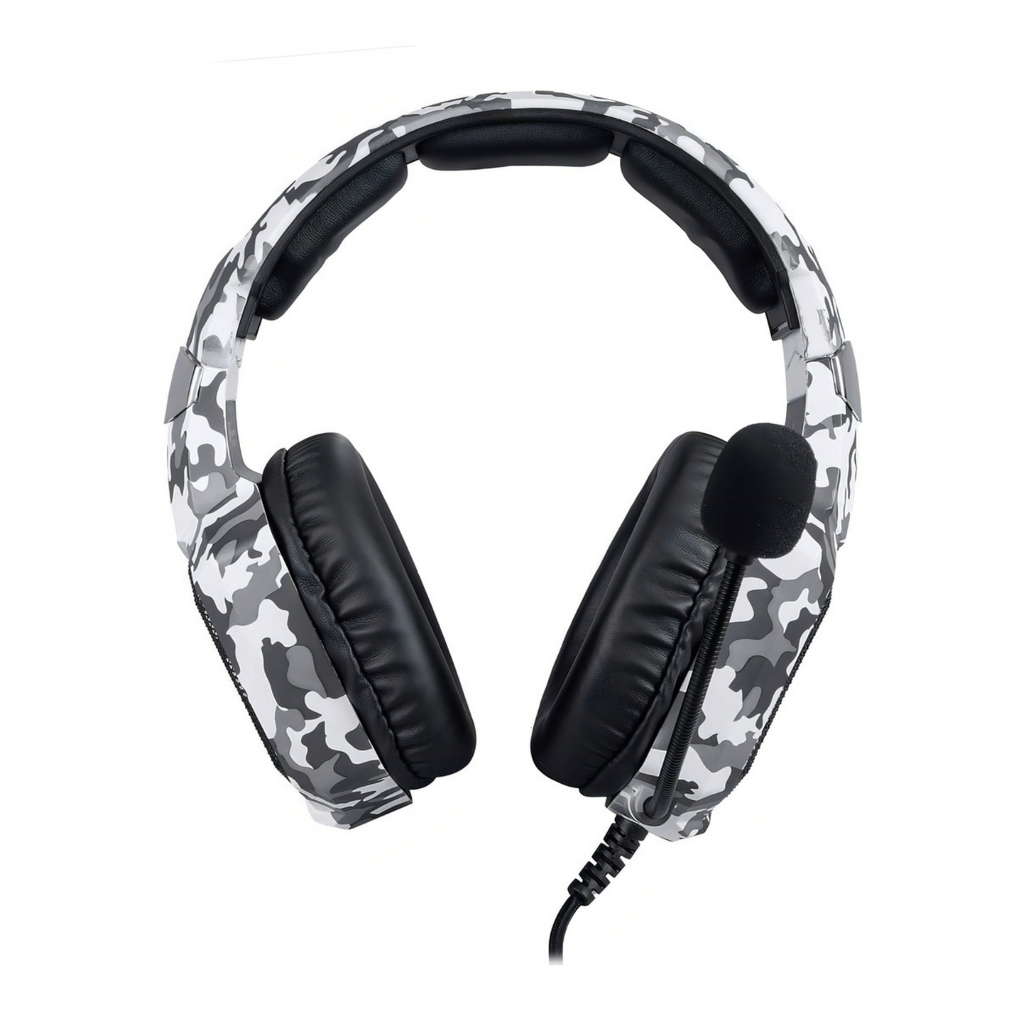 Fone de ouvido over-ear gamer Onikuma K8 branco com luz LED