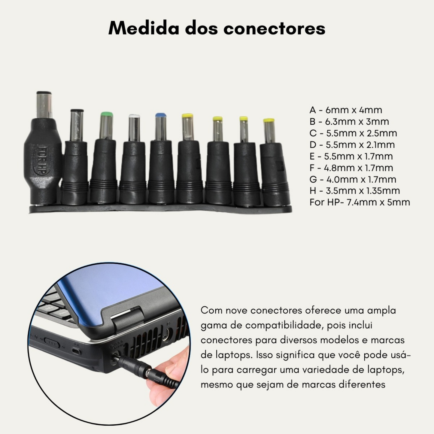 Carregador Fonte Universal Para Notebook Laptop 12v 24v 120w
