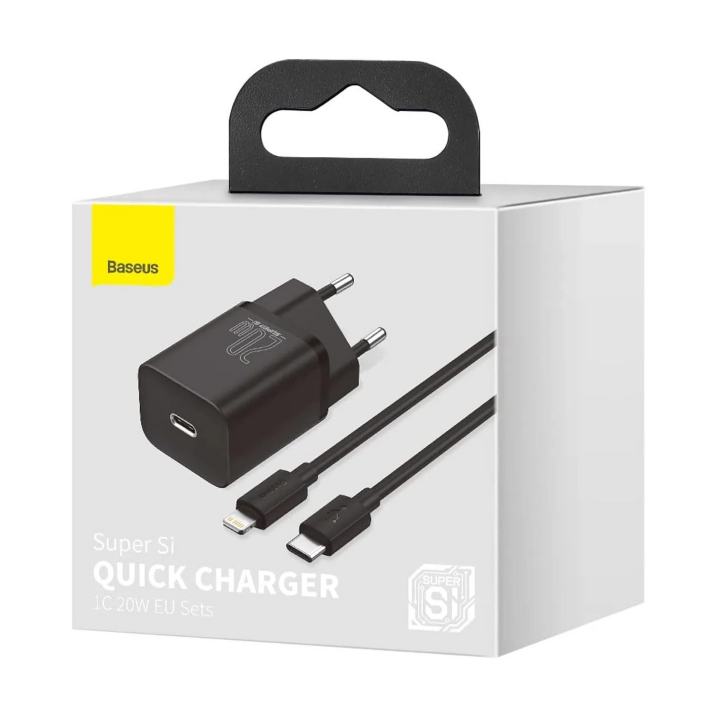 Carregador Para Iphone Tipo-C PD 20w Quick Charger Super Si, Baseus, SMO1