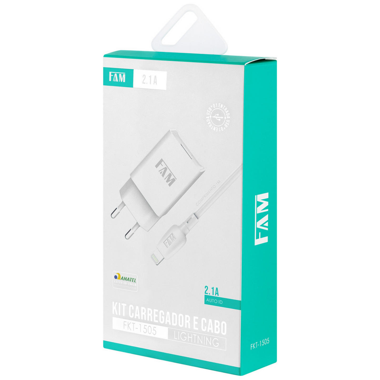Carregador De Parede Fam Fkt-1505 Micro-usb Branco
