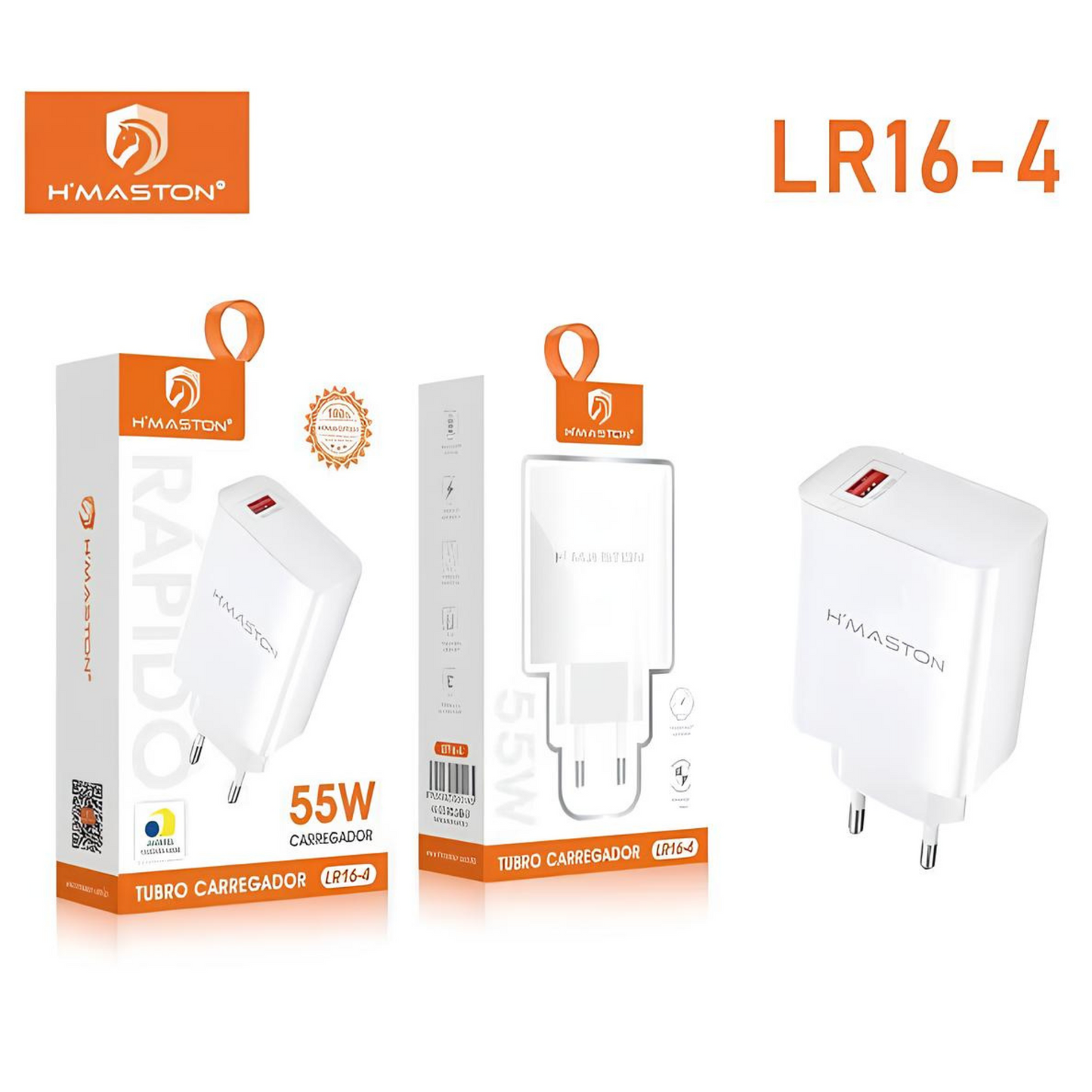 Carregador Fonte Adeptador Turbo Usb 55W Ultra rapido LR16-4 hMASTON