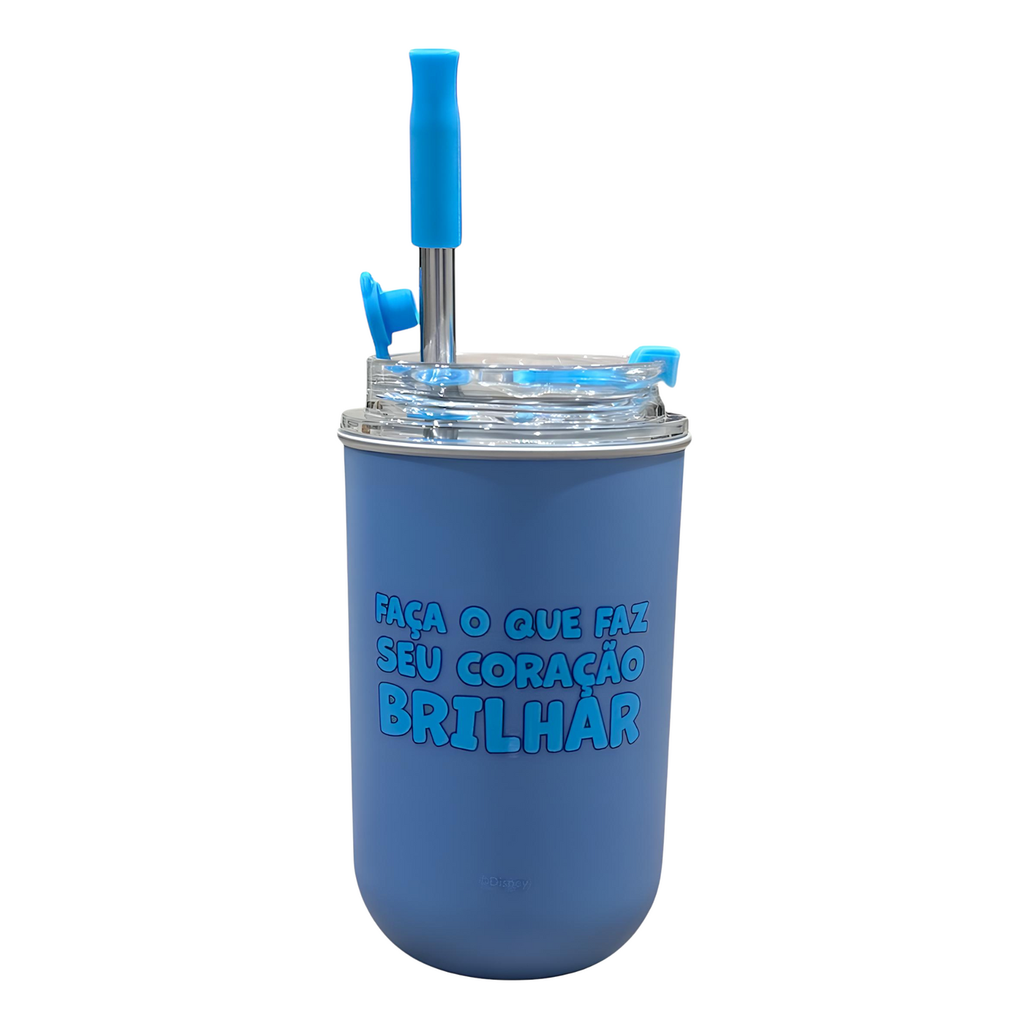 Copo Neo Stitch Disney 300ml Com Canudo Zona Criativa