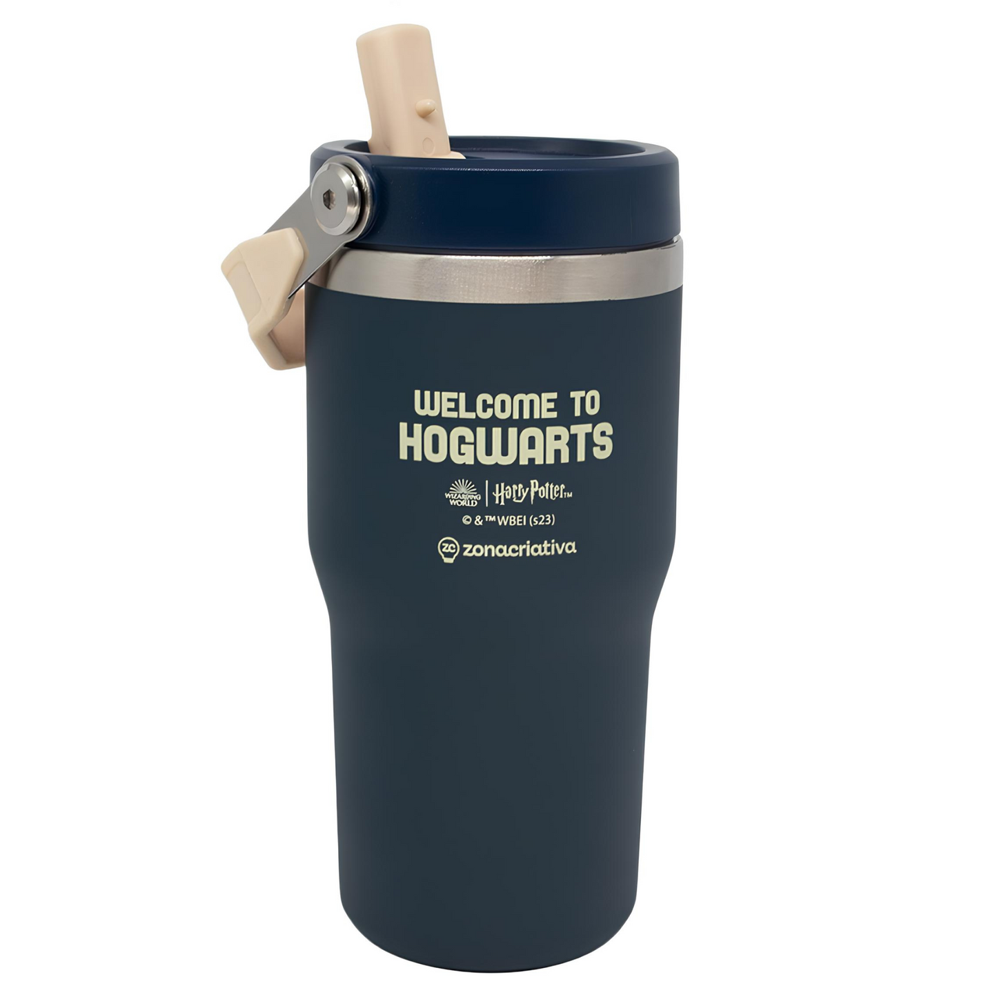 Copo Garrafa Térmico 650ml Canudo Harry Potter Hogwarts