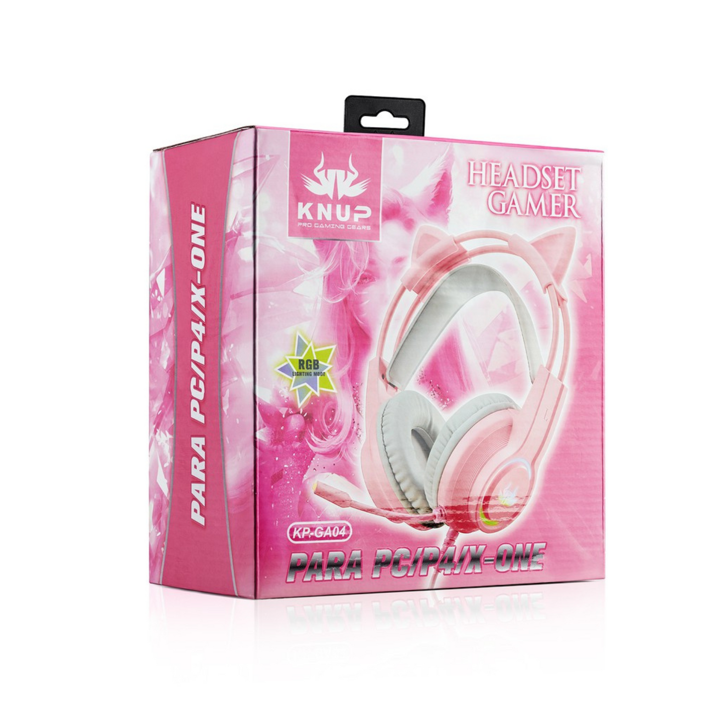 Fone De Ouvido Headset Gamer Gatinho Kp-ga04 Com Fio e Microfone