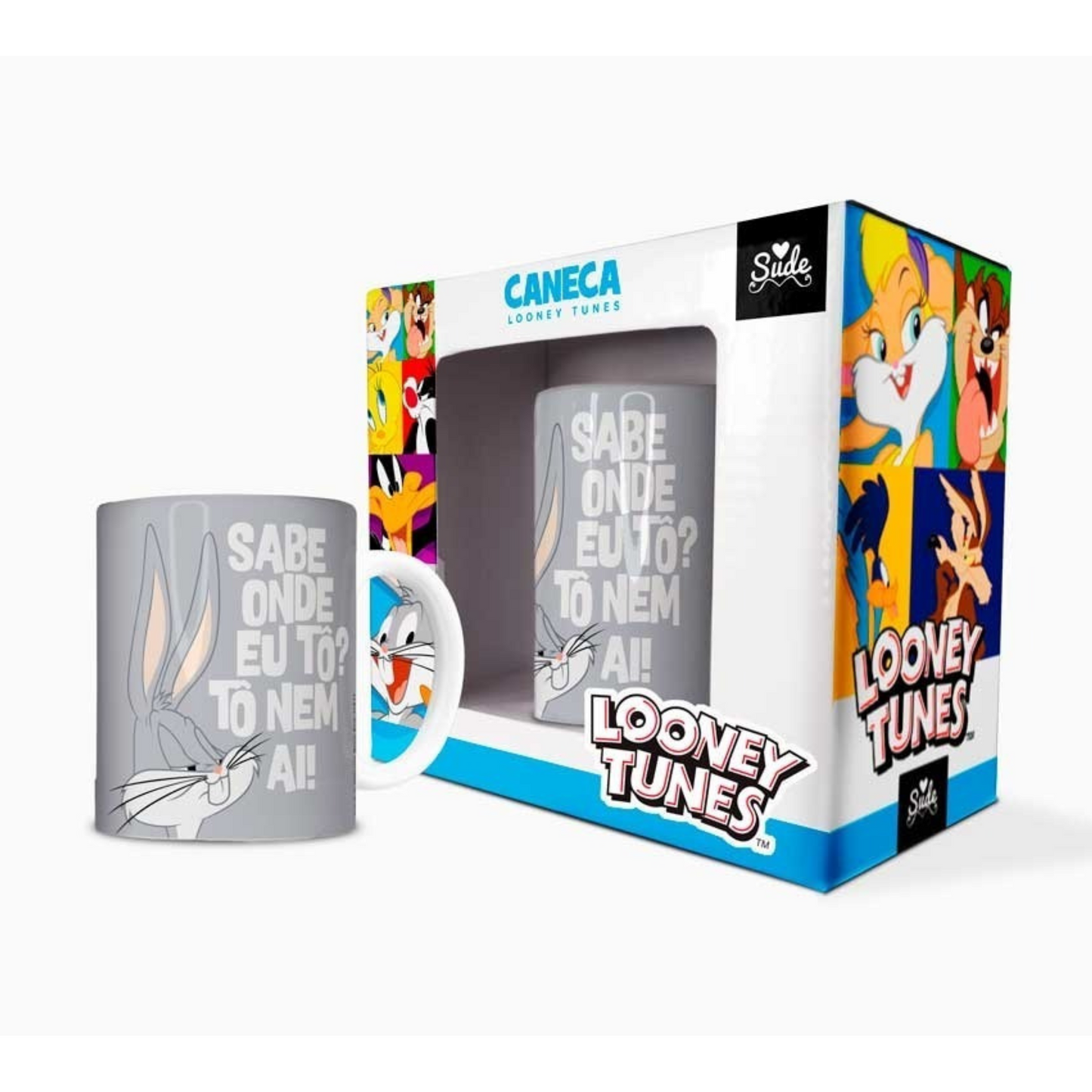 Caneca Looney Tunes Sabe Onde Eu To? Tô Nem Aí 300ml Sude