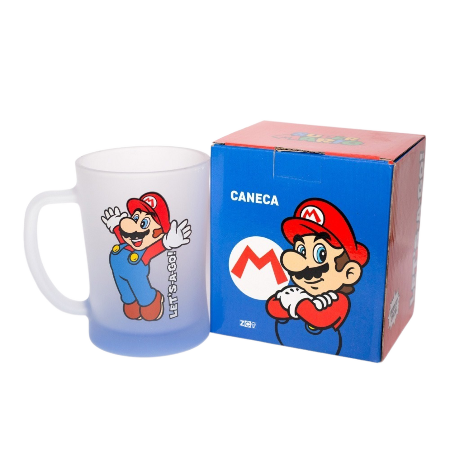 Caneca Chopp Let's A Go! Mário - 650ml - Zona Criativa