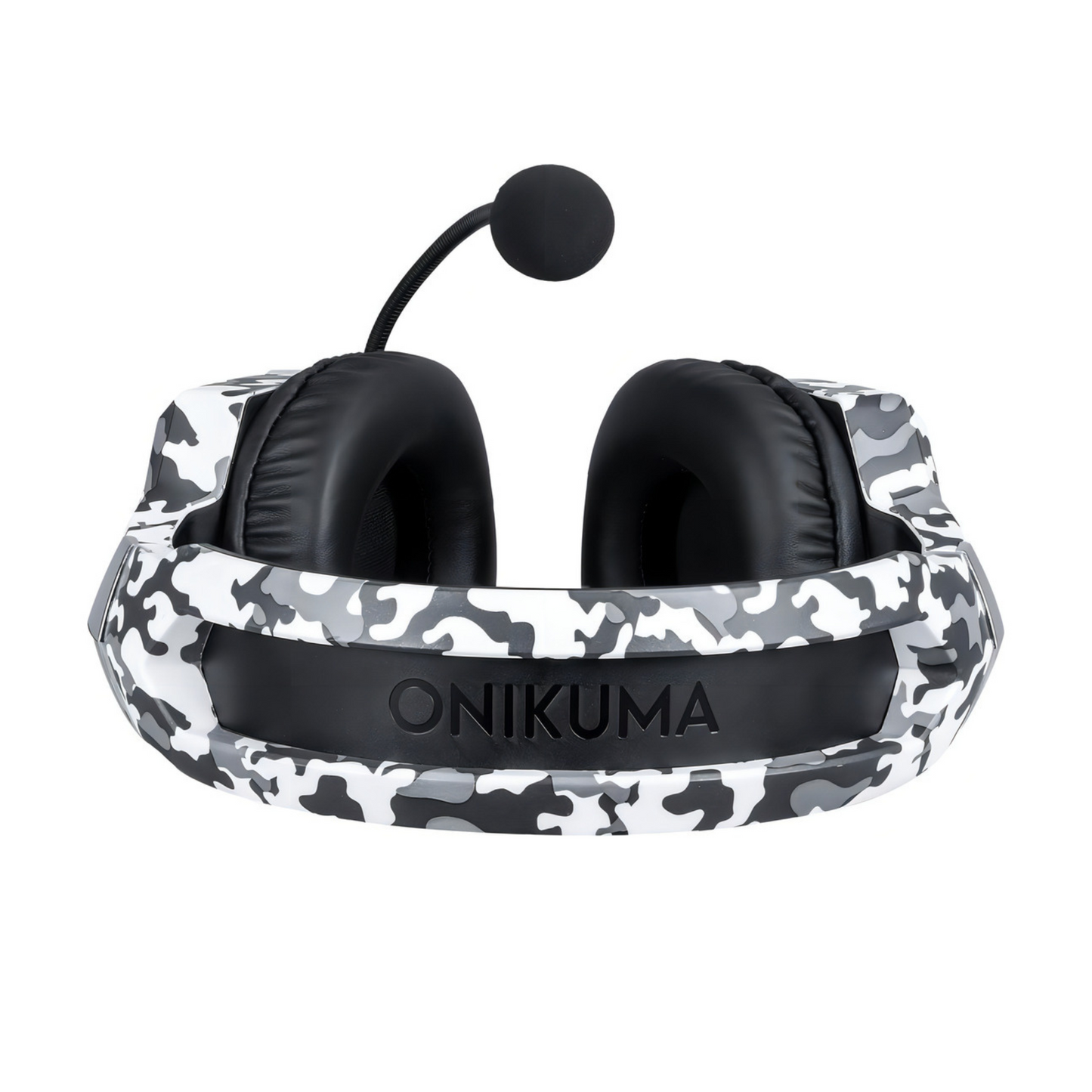 Fone de ouvido over-ear gamer Onikuma K8 branco com luz LED