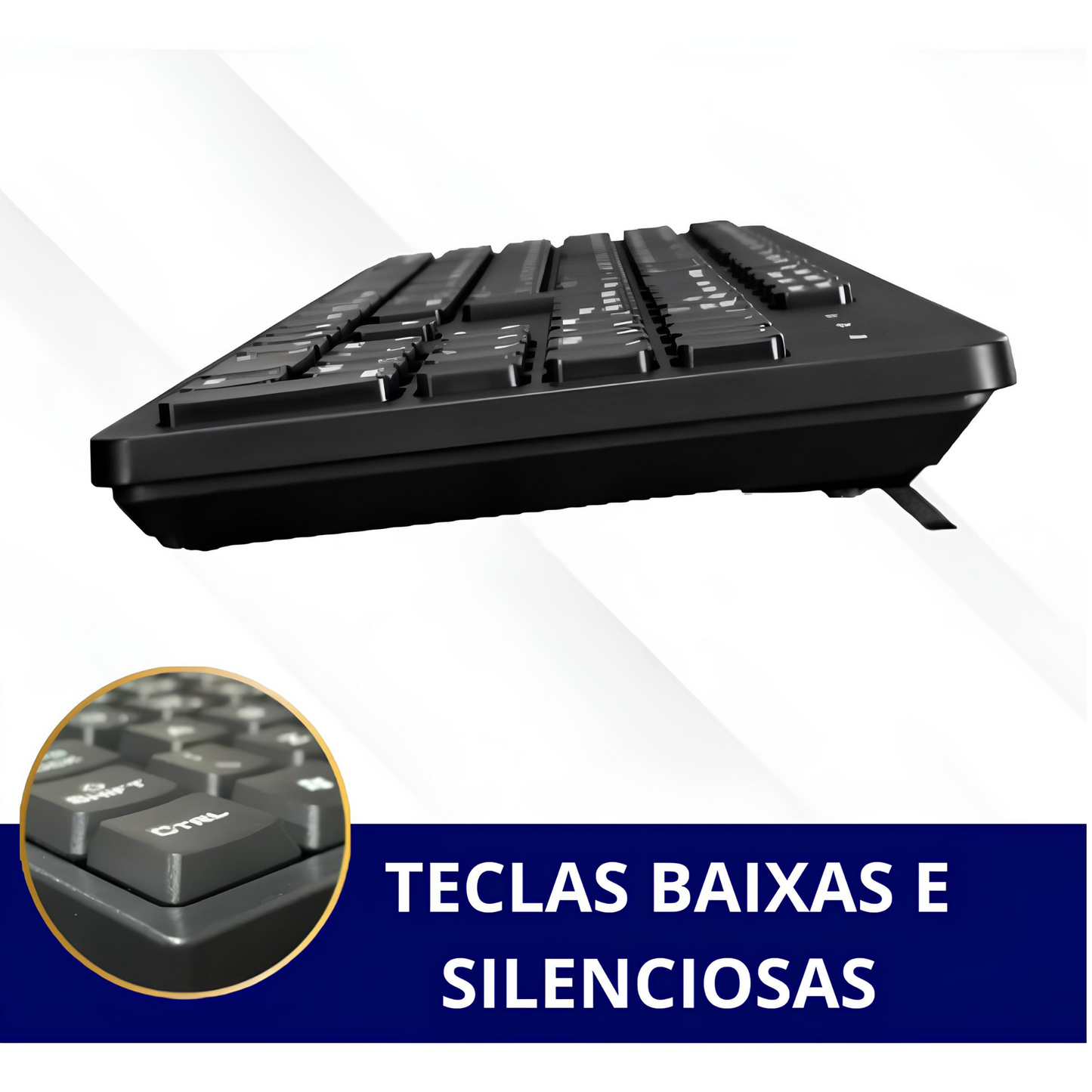 Kit Teclado E Mouse Sem Fio Bluetooth Usb Pc Notebook 2.4ghz