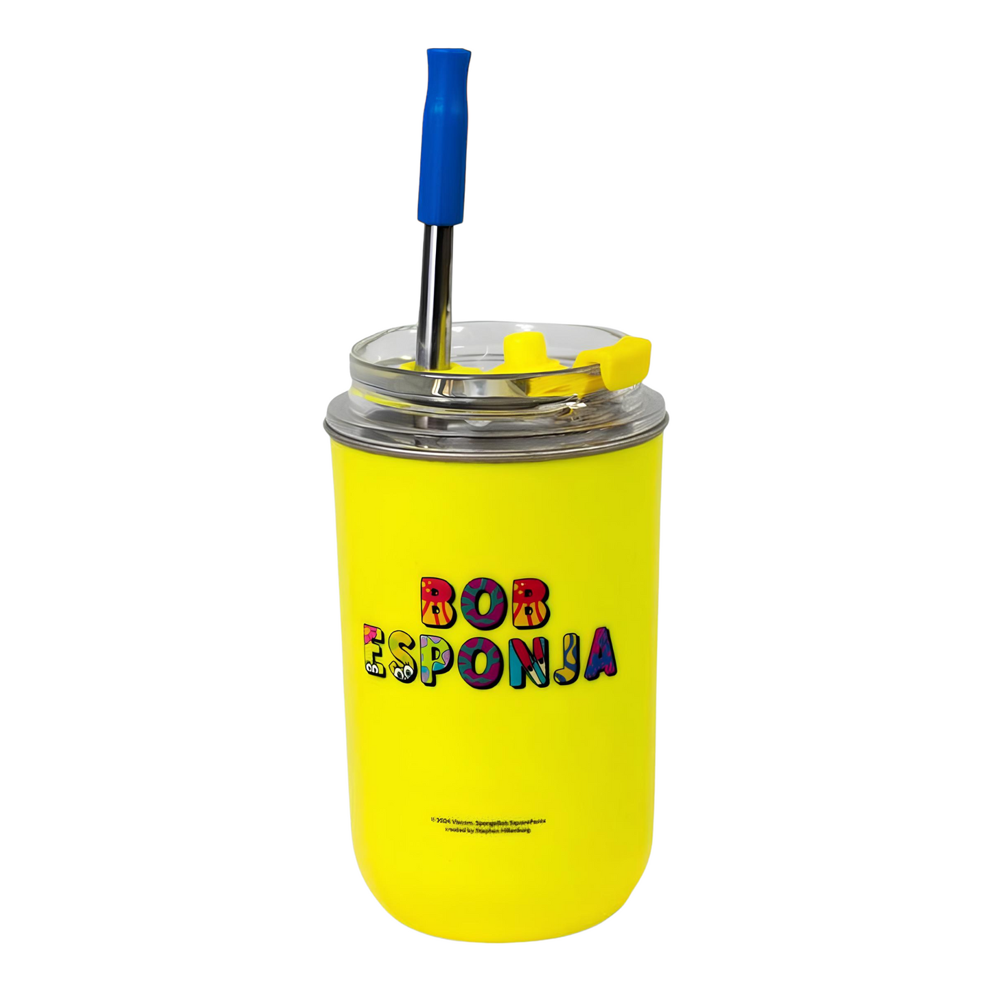 Copo Neo Com Canudo Bob Esponja