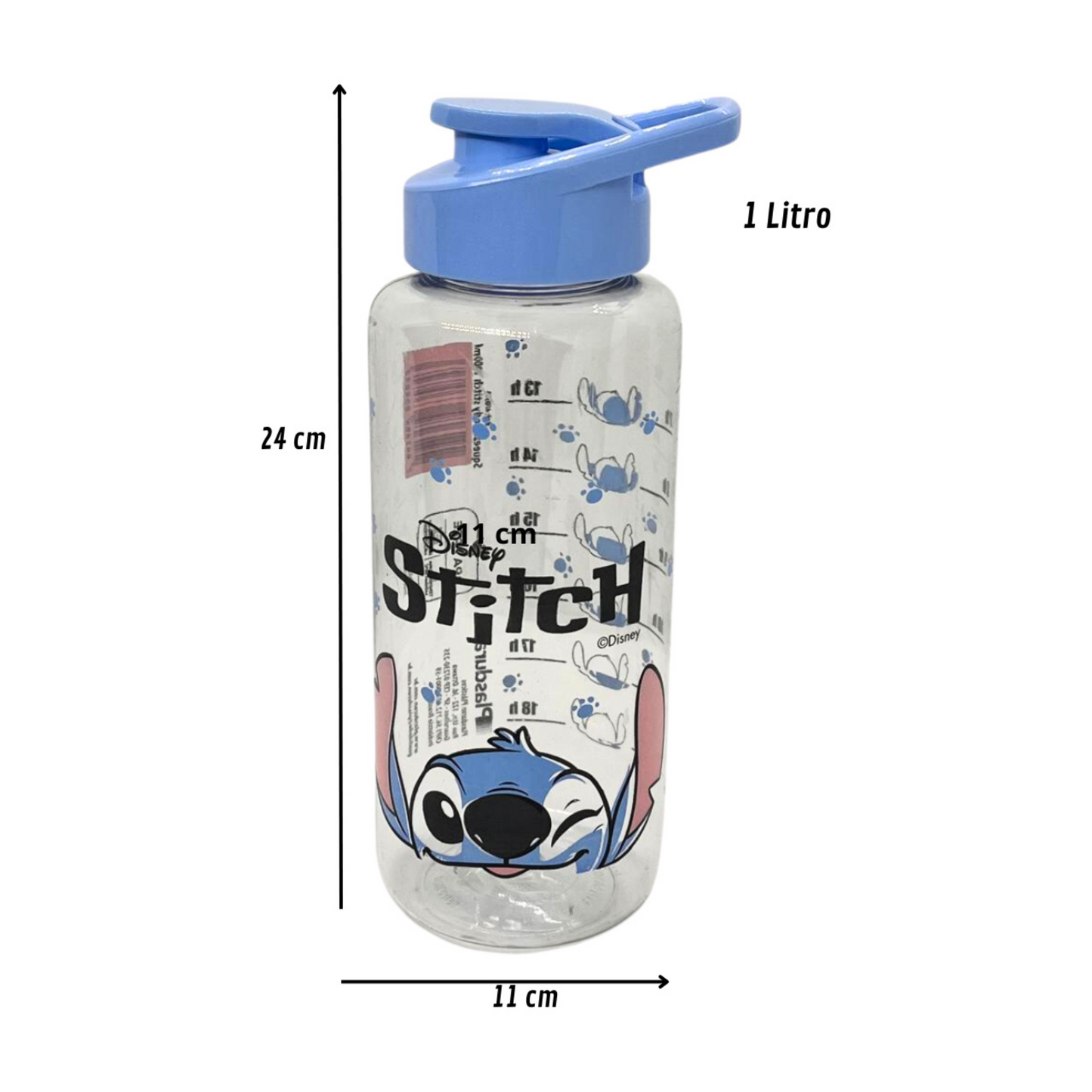 Garrafa Squeeze Com Tampa E Alça Lilo Stitch 1 Litro