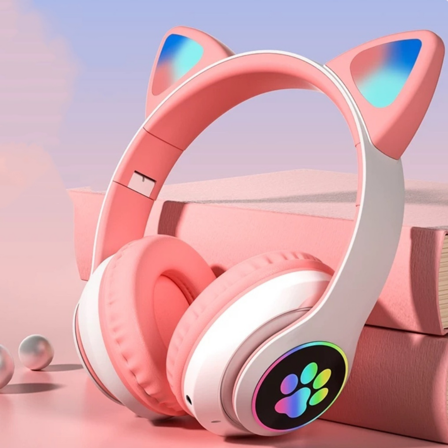 Fone de ouvido Bluetooth H'maston EJ040 Gatinha