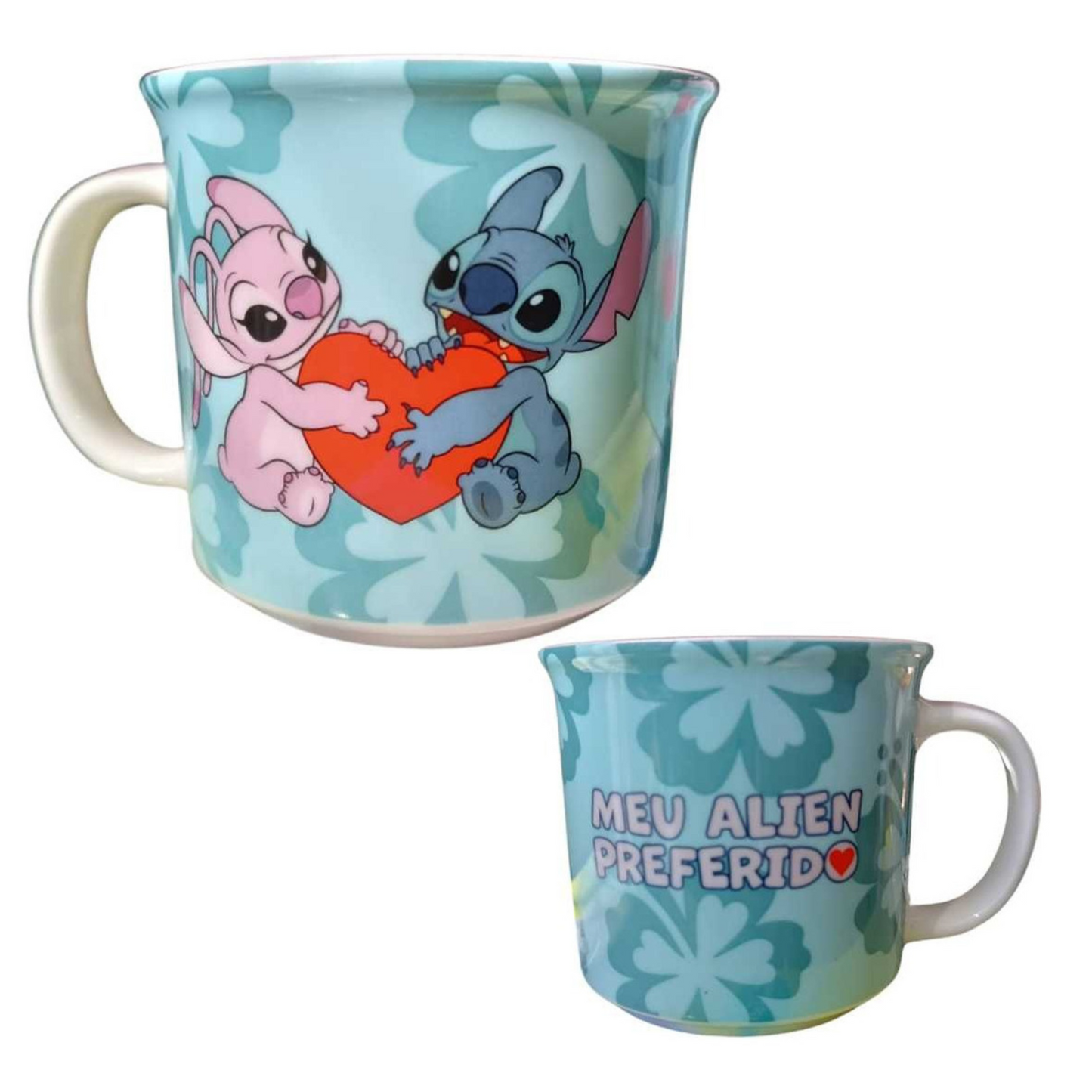 Caneca Stitch Angel Dia Namorados Disney Meu Alien Favorito