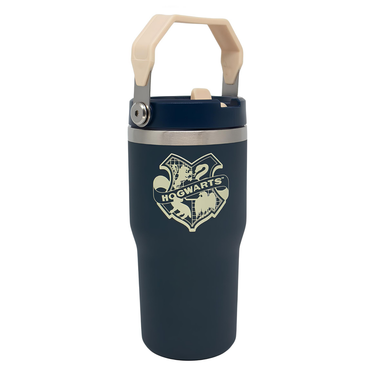 Copo Garrafa Térmico 650ml Canudo Harry Potter Hogwarts