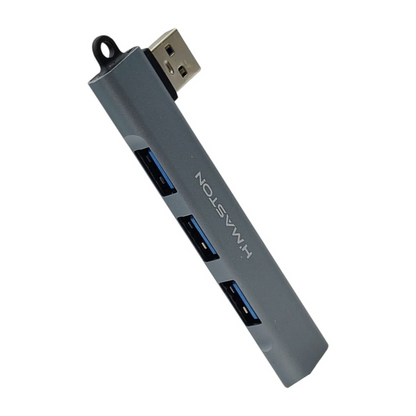 Adaptador Hub Usb 3.0 + 2.0 4 Em 1 Hmaston Cor Cinza-escuro