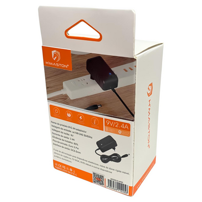 Adaptador De Energia 9v/2,4a Plugue P4 5,5mm H'maston Jk-03