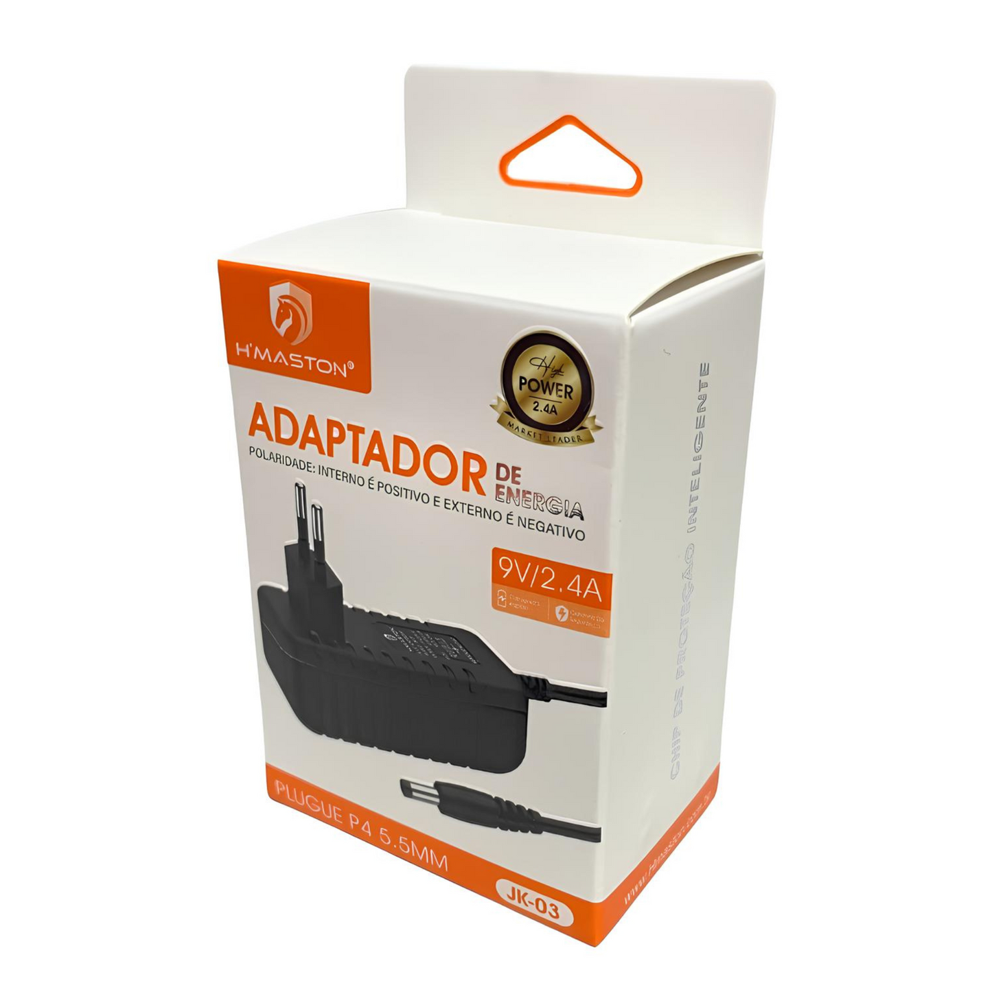 Adaptador De Energia 9v/2,4a Plugue P4 5,5mm H'maston Jk-03