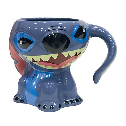 Caneca 3d Stitch Desenho Beber Café  Porcelana Casa