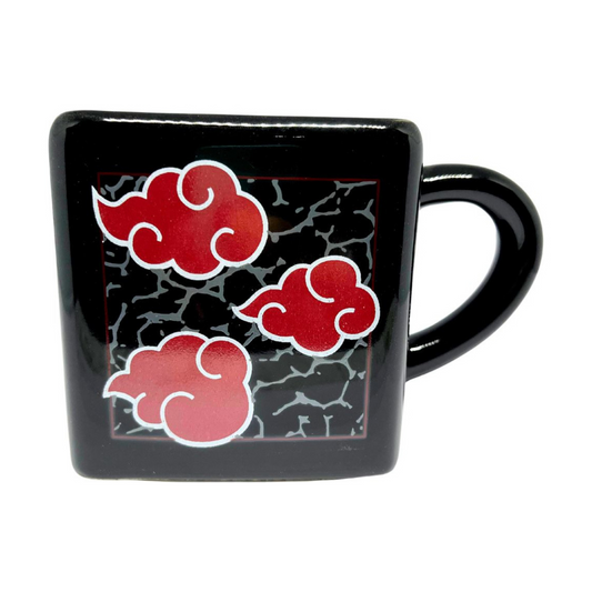 Caneca 3d Quadrada Presente Personalizada Akatsuki Naruto