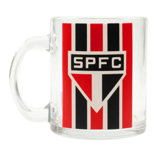 Caneca De Vidro Com Abridor Time São Paulo Spfc 350 Ml