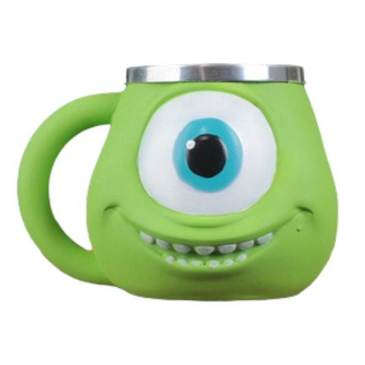 Caneca Decorativa Resina Inox 3d Monstros Sa Mike