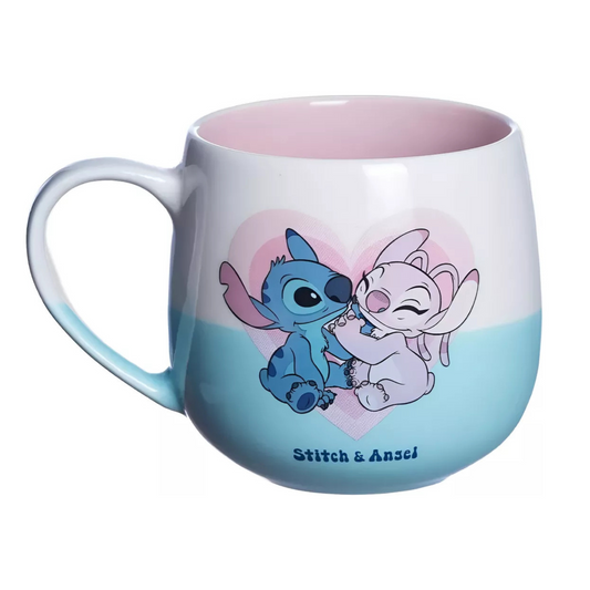 Caneca Maggie Stitch & amp; Angel Namorados 400ml - Zona Criativa