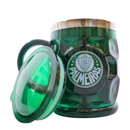 Caneca Térmica Palmeiras Fc Oficial Com Tampa Plástico