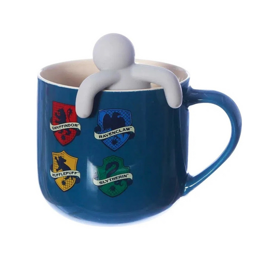 Caneca ZonaCriativa com Infusor 350ml Hogwarts Harry Potter 4 Casas Mágicas