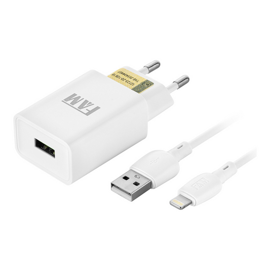 Carregador De Parede Fam Fkt-1505 Micro-usb Branco