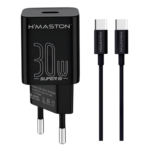Carregador Hmaston Y08-3 Super Turbo Usb-c + Cabo Usb-c 30w