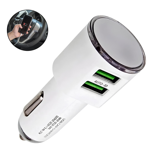 Carregador Veicular 2 Entradas Usb Fonte Turbo 3.4a H'maston