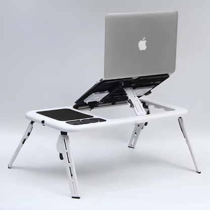 Mesa Articulada Dobravel P/ Notebook Com Cooler Sofa Cama