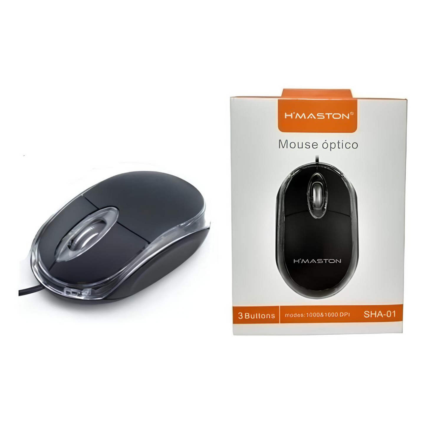Mouse Óptico Original H'Maston Com fio usb SHA-01