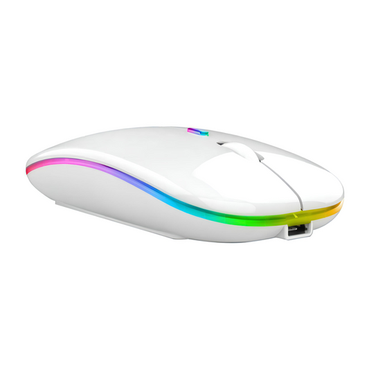 Mouse Sem Fio Recarregável E-1300pro Bluetoooth Para Macbook Cor Branco