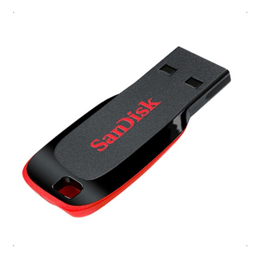 Pendrive SanDisk Cruzer Blade 64GB 2.0 preto e vermelho