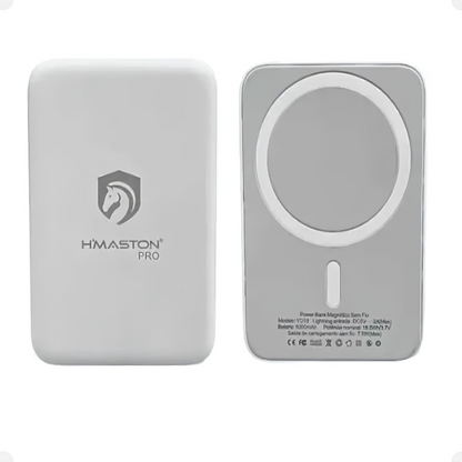 Power Bank Magnético Sem Fio Yd19 H'maston 5000mah Branco