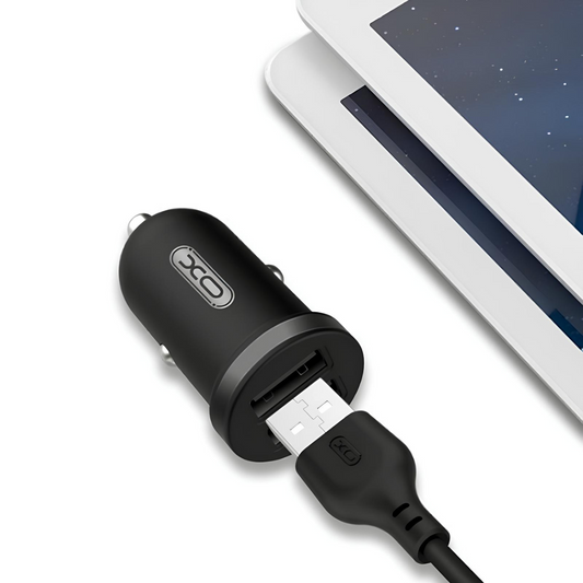 Carregador Veicular Com 2 entrada Usb XO-TZ08 com modelo Iphone , Tipo C , Micro Usp