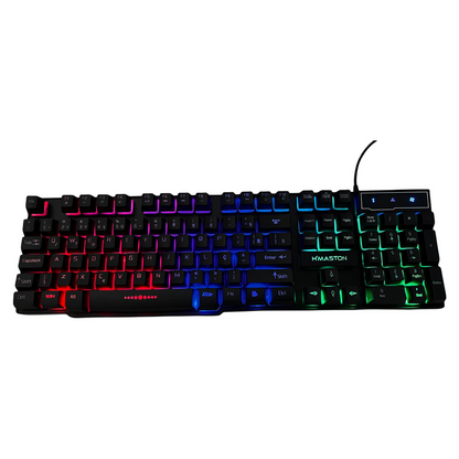 Kit Teclado E Mouse Gamer Rgb Usb Mecânico Hmaston Km-680