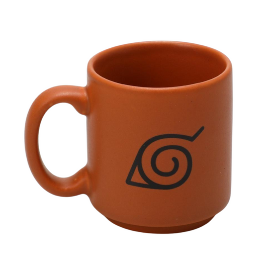 Caneca Mini Tina Naruto Konoha 100ml Marrom | Fanlab