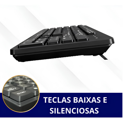 Kit Teclado E Mouse Sem Fio Bluetooth Usb Pc Notebook 2.4ghz