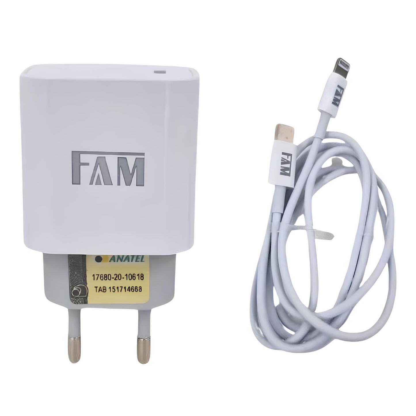 Kit Cabo Lightning Com Fonte 20w Turbo Anatel Fam