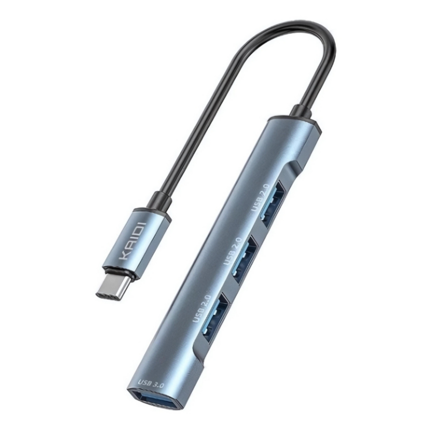 Kaidi KD-3801 Hub Usb Type-c 4 Portas Usb 3.0/2.0 5Gbps Kaidi KD-3801
