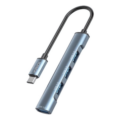 Kaidi KD-3801 Hub Usb Type-c 4 Portas Usb 3.0/2.0 5Gbps Kaidi KD-3801